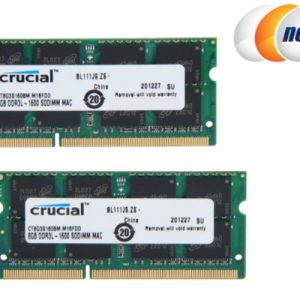 Crucial 16GB DDR3/DDR3L-1600 MHz 204-Pin SODIMM Memory for Mac