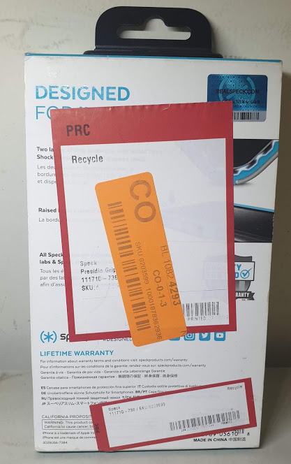 Ốp lưng điện thoại iPhone X/XS - Speck Presidio GRIP Case