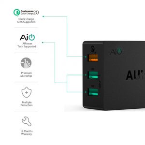 Sạc nhanh 3 cổng Aukey pa-t2