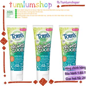 Kem đánh răng trẻ em Tom's Of Maine Wicked Cool - ADA chứng nhận