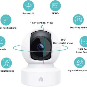 TP-Link Kasa Smart 2K Security Camera trong nhà xoay 360 độ KC410S