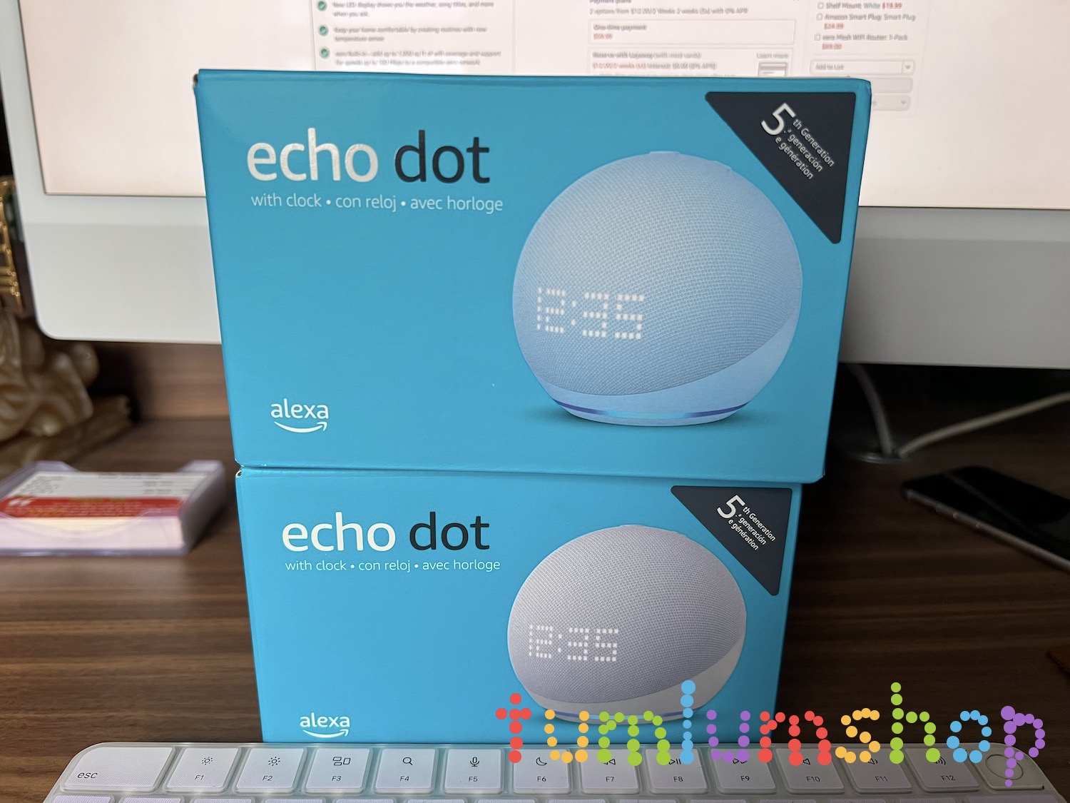 Loa thông minh Amazon Echo Dot 5 with clock thế hệ mới nhất 2022