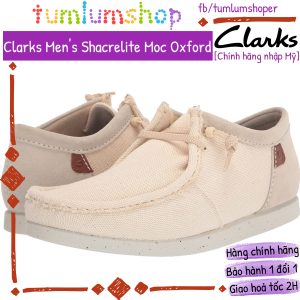 Giầy Clarks Nam Shacrelite Moc Oxford - Chính hãng nhập Mỹ