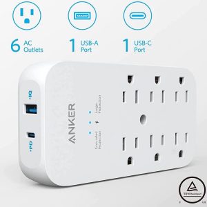 Ổ điện không dây mở rộng Anker 6 lỗ cắm kèm sạc USB-C PD 20W