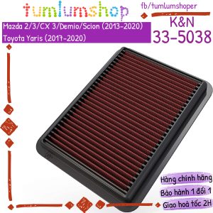 Lọc gió động cơ xe Mazda 2/3/CX-3 và Toyota Yaris (2013-2020) KN 33-5038