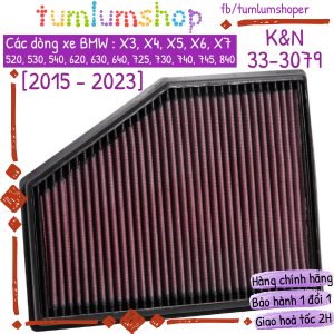 Lọc gió KN 33-3079 cho các dòng xe BMW X3 X4 X5 X6 X7