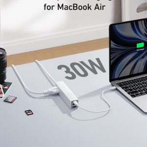 Ổ cắm điện Anker 2 lỗ cắm 3 cổng sạc với 30W USB-C