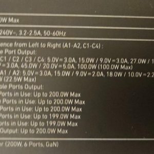 Trạm Sạc Anker 200W 6 Cổng GaN Prime A2683